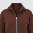 Women's knit co-ord set in Brown | Lanreath – detail view