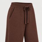Women's knit co-ord set in Brown | Lanreath – detail view