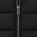 Men's padded bomber jacket in Black | Polstead – detail view