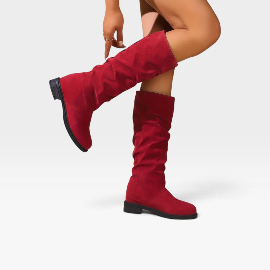 Women's Slouchy Knee-High Suede Boots — view 6