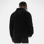 Men's relaxed fit suede-look jacket