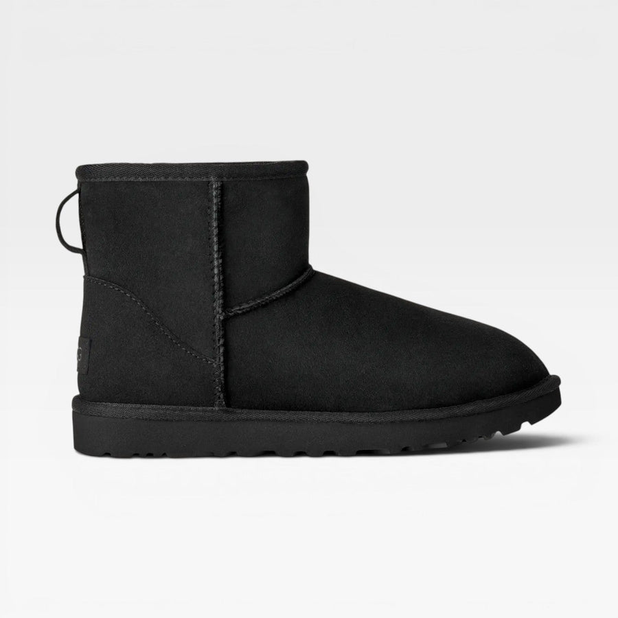 Women's Suede Mini Ankle Boots with Shearling Lining — view 6