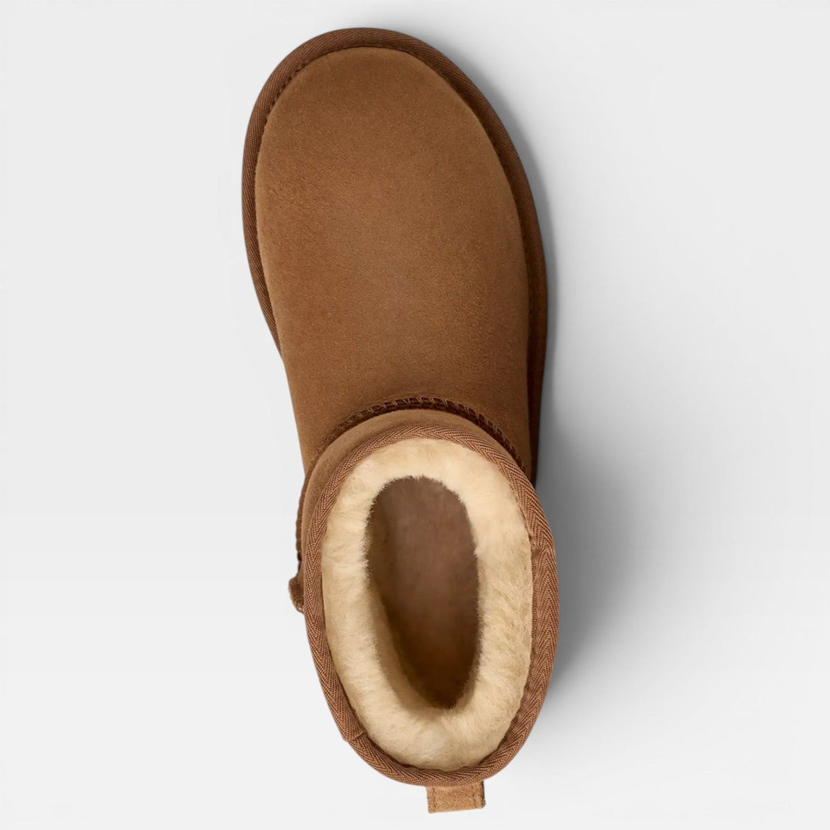Women's Suede Mini Ankle Boots with Shearling Lining — view 3