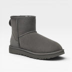 Women's Suede Mini Ankle Boots with Shearling Lining — view 10