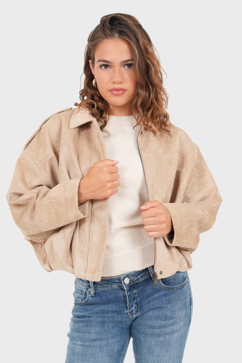 Women's Oversized Bomber Jacket | Luccombe