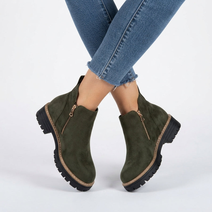 Women's Orthopaedic Wedge Ankle Boots with Side Zip — view 7