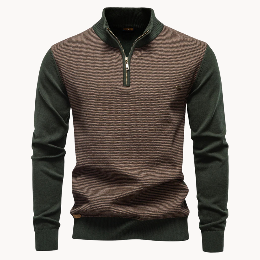 Men's Textured Quarter-Zip Jumper | Lakeside