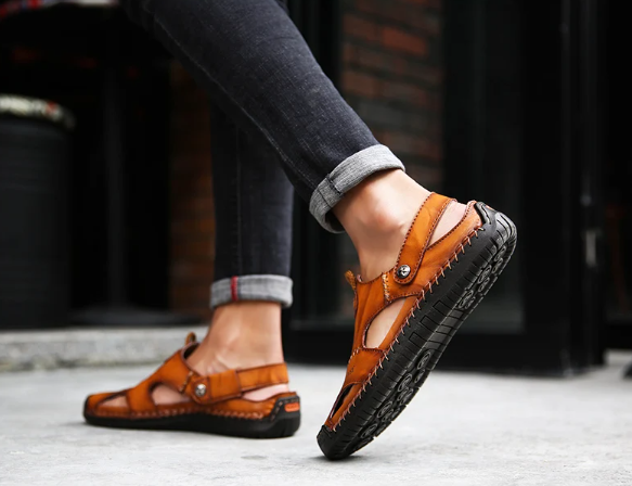 Men's Classic Leather Sandals – Mijas