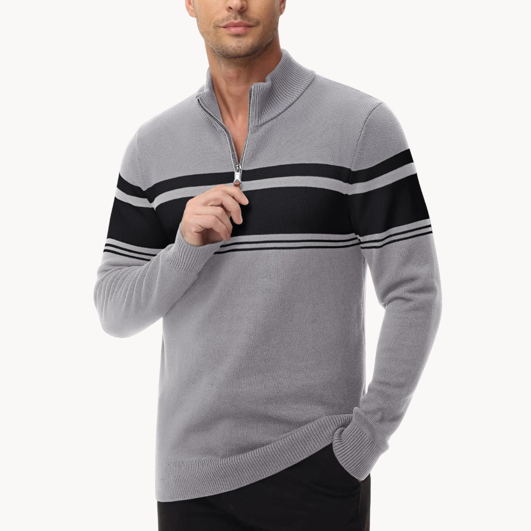 Men's Knitted Quarter-Zip Jumper | Renard