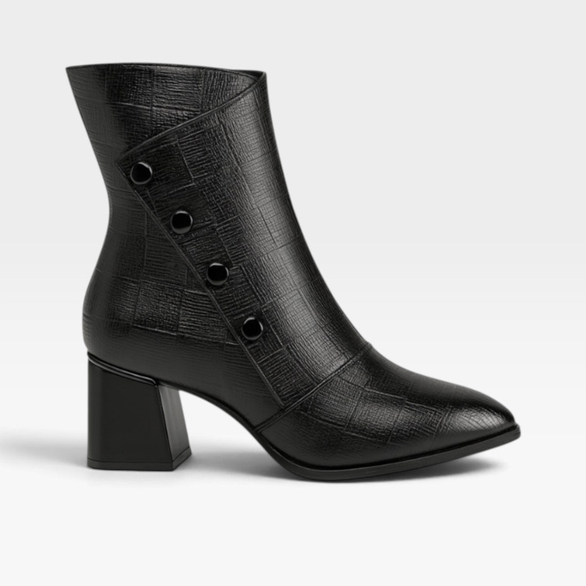 Women's Pointed Toe Leather Ankle Boots