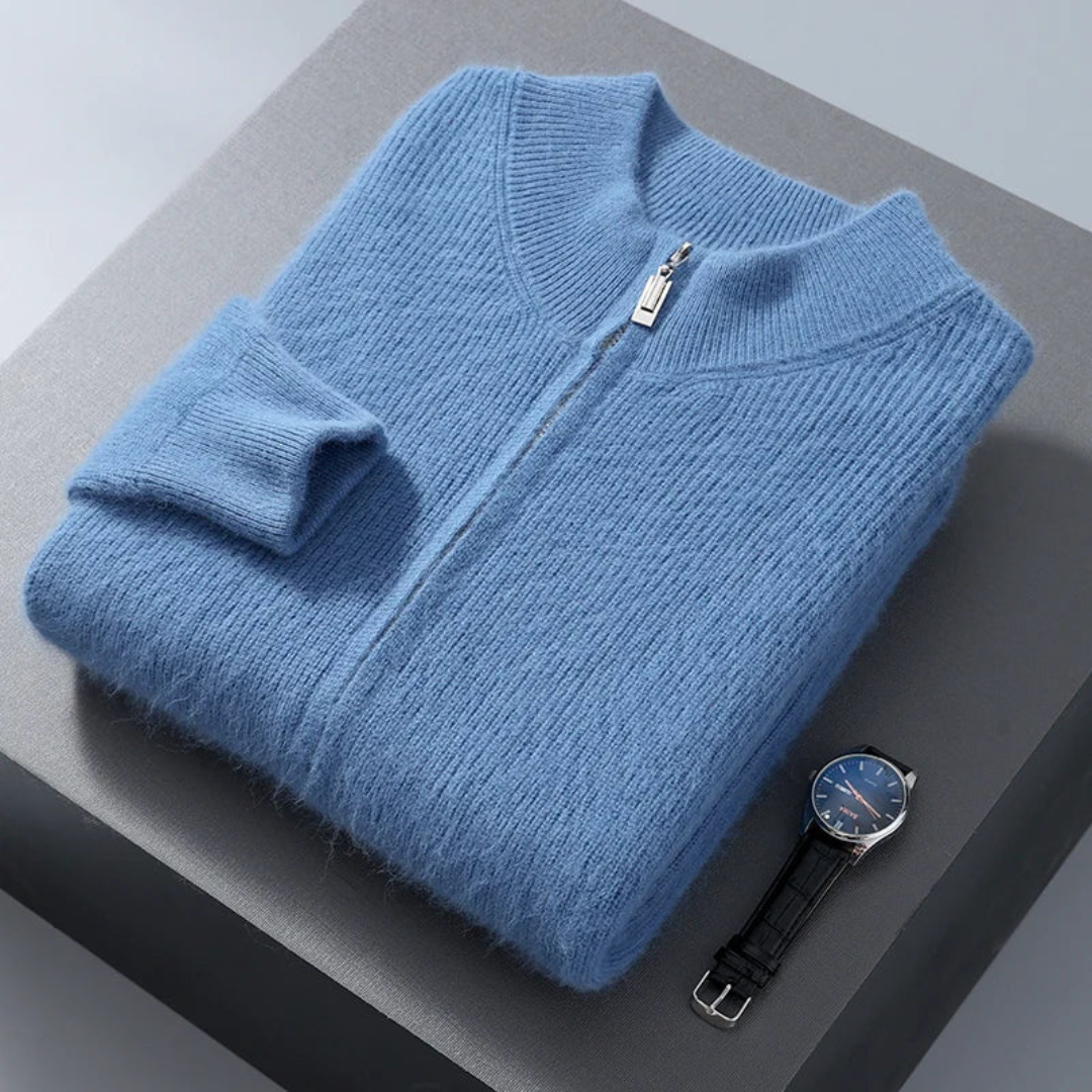Men's Full-Zip Wool Jumper | Regal