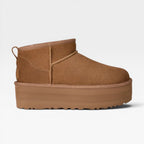 Women's Shearling-Lined Suede Platform Ankle Boots