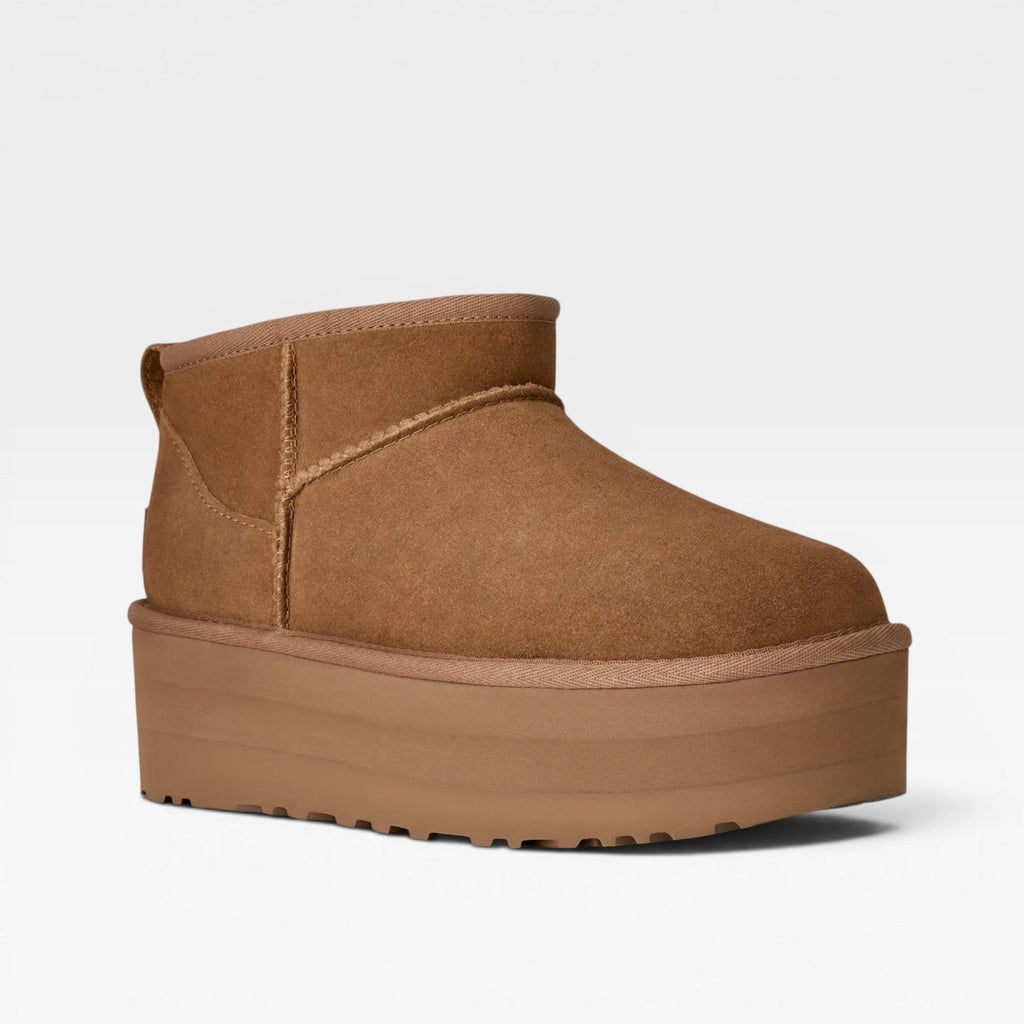 Women's Shearling-Lined Suede Platform Ankle Boots — view 2