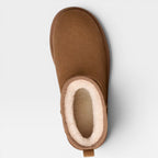 Women's Shearling-Lined Suede Platform Ankle Boots — view 3