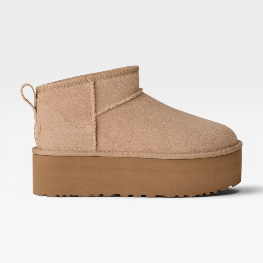 Women's Shearling-Lined Suede Platform Ankle Boots — view 6