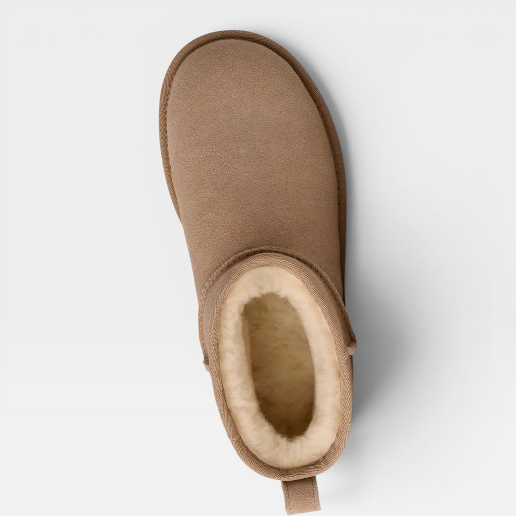 Women's Shearling-Lined Suede Platform Ankle Boots — view 7