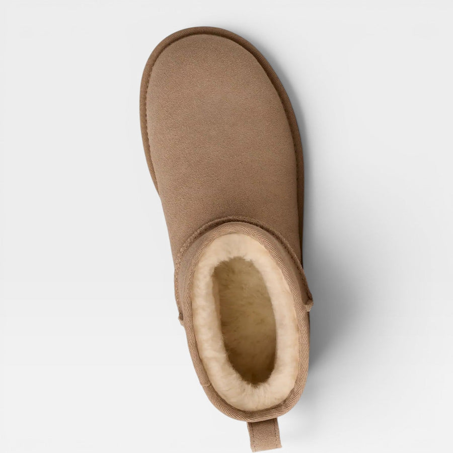 Women's Shearling-Lined Suede Platform Ankle Boots — view 7