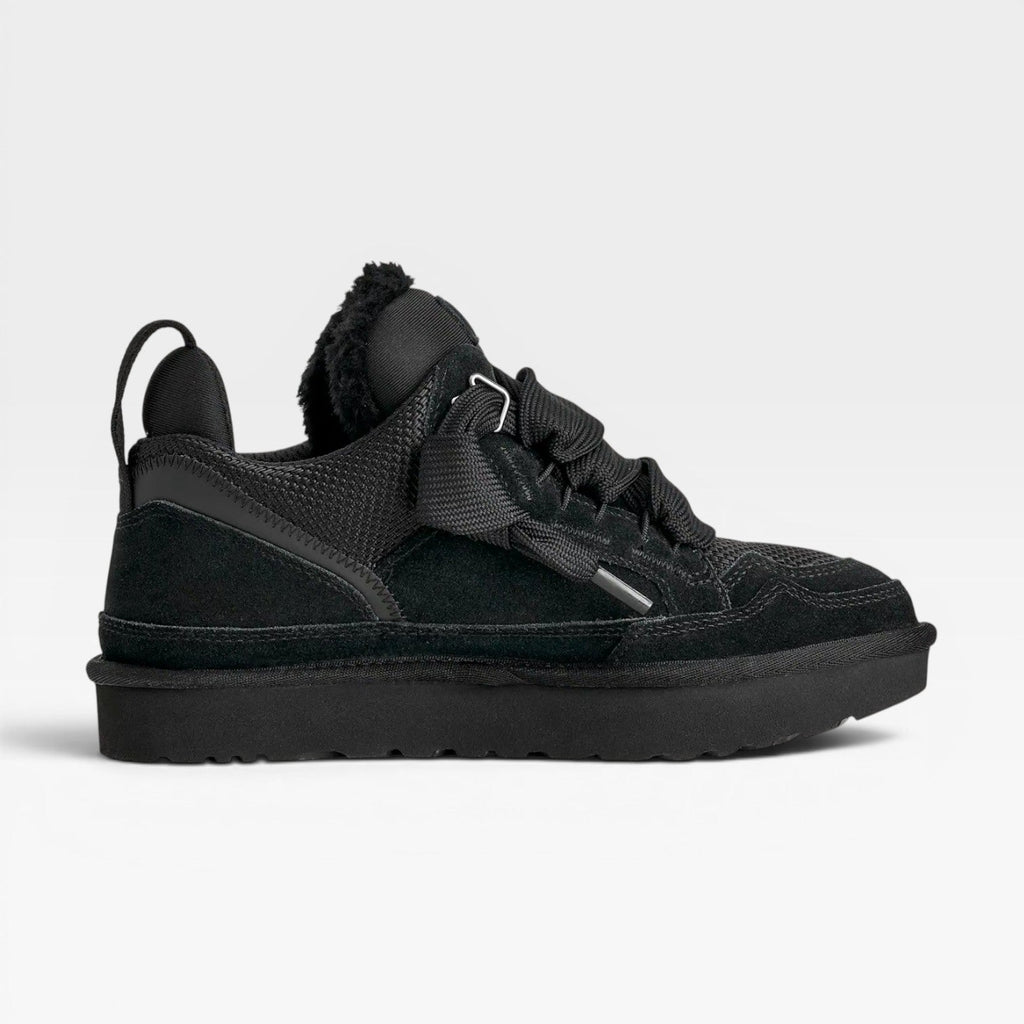 Women's Chunky Suede Trainers with Sheepskin Lining — view 5