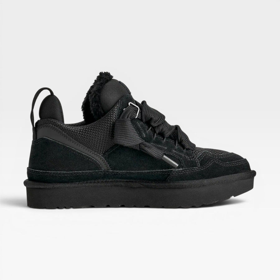 Women's Chunky Suede Trainers with Sheepskin Lining — view 5