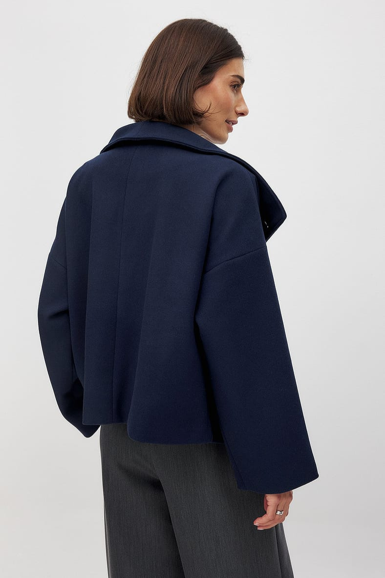 Manteau boxy à col montant croisé pour femme | Salcombe