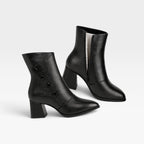 Women's Pointed Toe Leather Ankle Boots — view 4