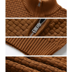 Men's Textured Quarter-Zip Knit Jumper | Corvell