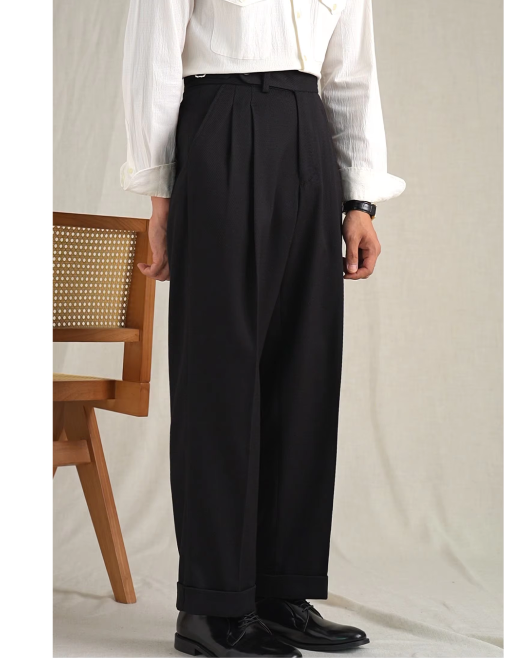 Men's Pleated Gurkha Trousers | Fabio