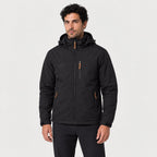 Men's Hooded Windbreaker in Black | Troutbeck – front view
