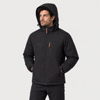 Men's Hooded Windbreaker in Black | Troutbeck – side view