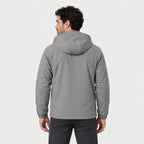 Men's Hooded Windbreaker in Grey | Troutbeck – back view
