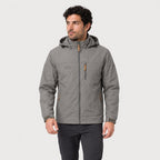 Men's Hooded Windbreaker in Grey | Troutbeck – front view