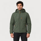 Men's Hooded Windbreaker in Green | Troutbeck – front view