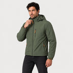 Men's Hooded Windbreaker in Green | Troutbeck – side view