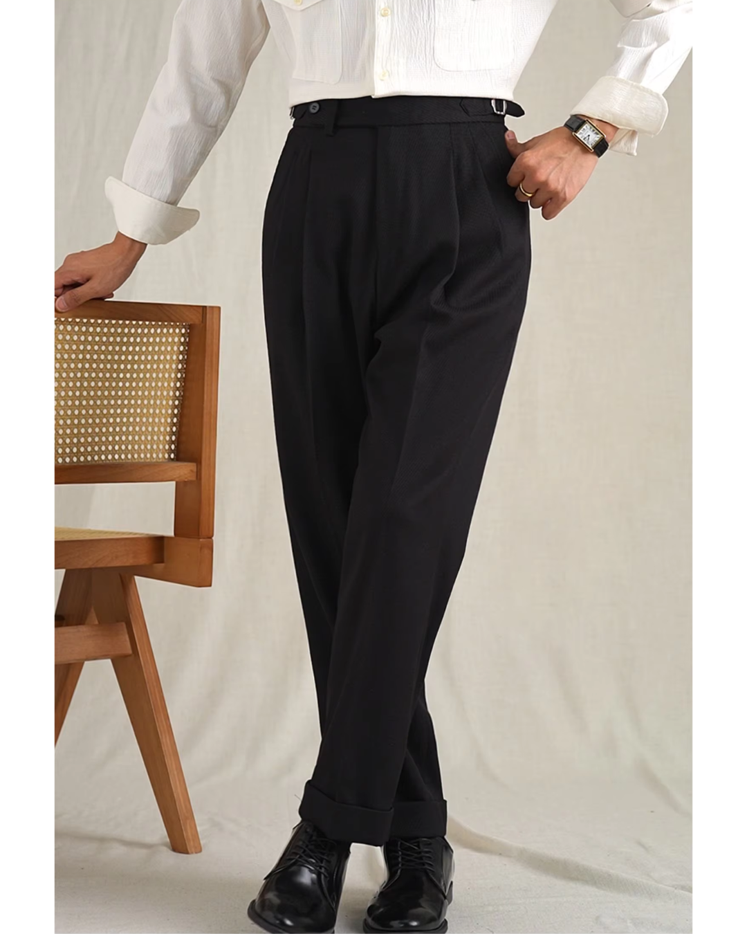 Men's Pleated Gurkha Trousers | Fabio
