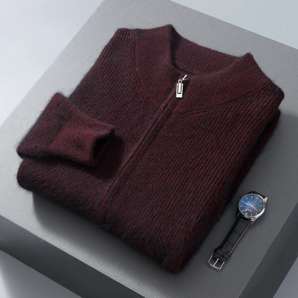 Men's Full-Zip Wool Jumper | Regal