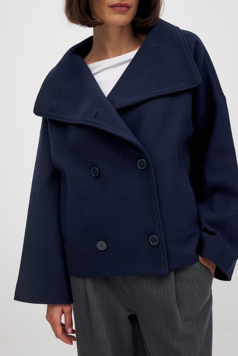 Manteau boxy à col montant croisé pour femme | Salcombe
