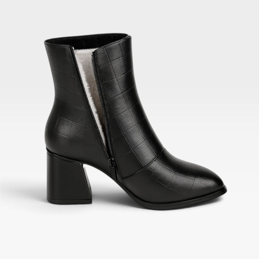 Women's Pointed Toe Leather Ankle Boots — view 5