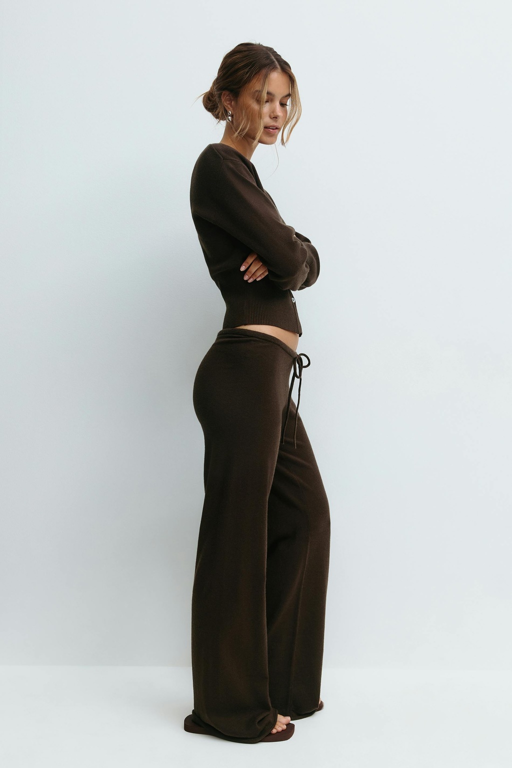 Women's Knitted Cropped Top & Trouser Co-ord Set — view 12