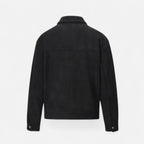 Men's relaxed fit suede-look jacket