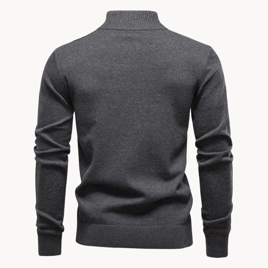 Men's Textured Quarter-Zip Jumper | Lakeside