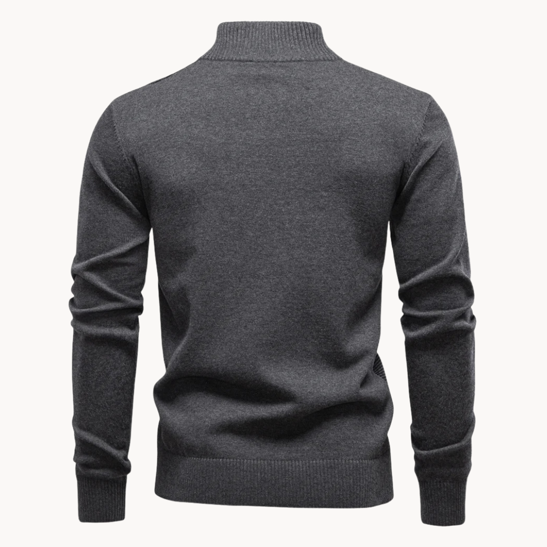 Men's Textured Quarter-Zip Jumper | Lakeside
