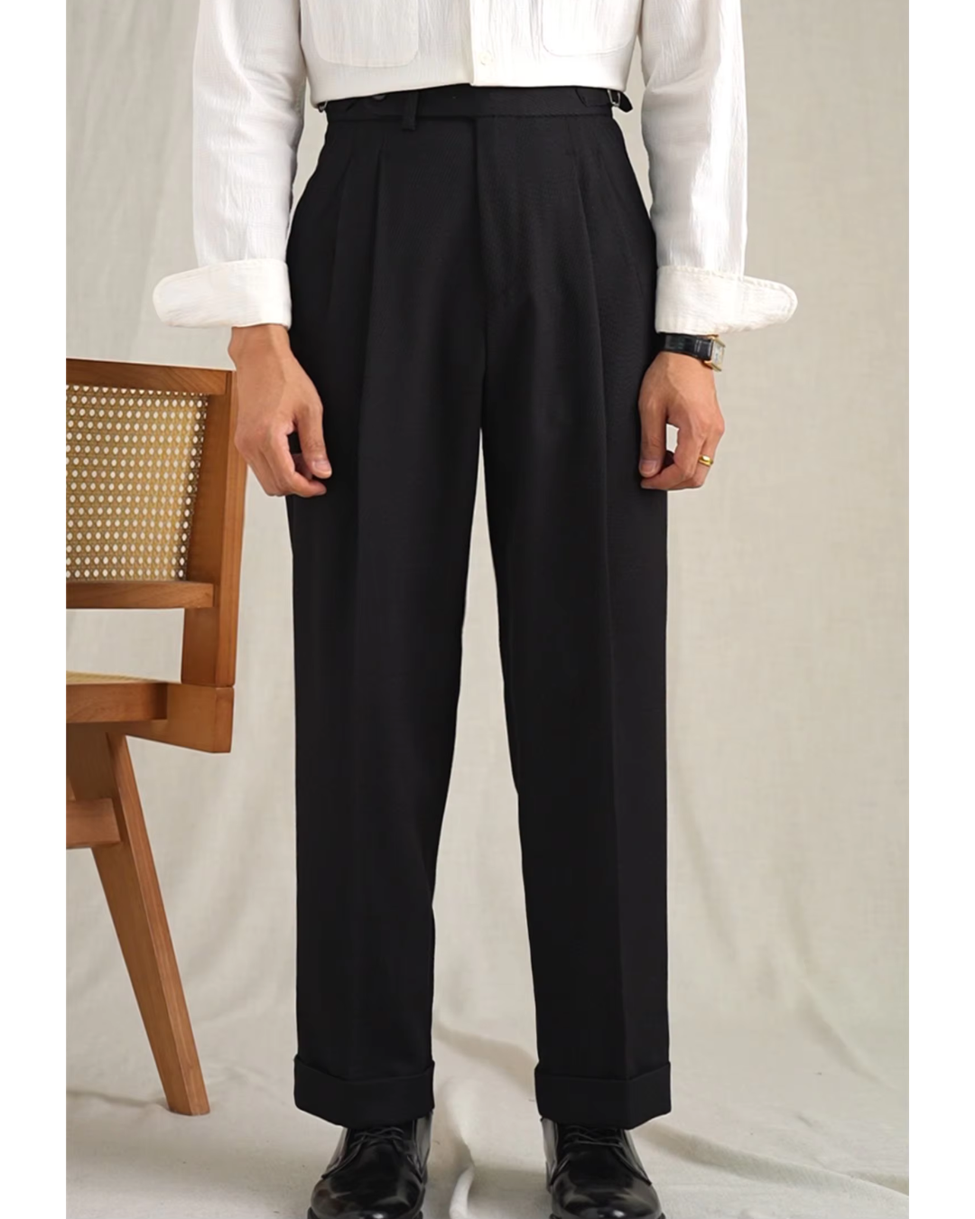Men's Pleated Gurkha Trousers | Fabio