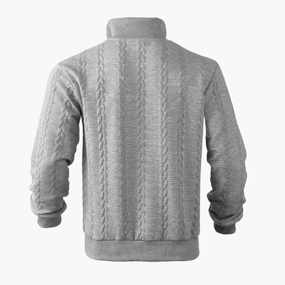 Men's Cable Knit Quarter-Zip Jumper | Callum