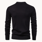 Men's Ribbed Knit Zip-Up Polo Jumper | Eldridge