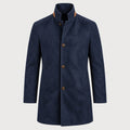 Men's suede-look car coat in Navy | Uffculme – front view