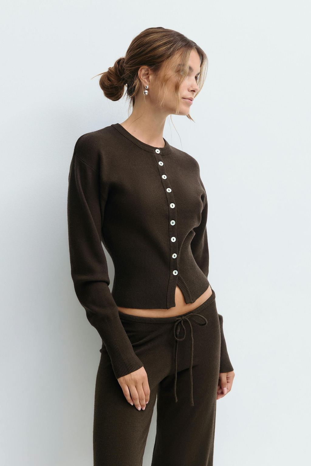 Women's Knitted Cropped Top & Trouser Co-ord Set — view 14