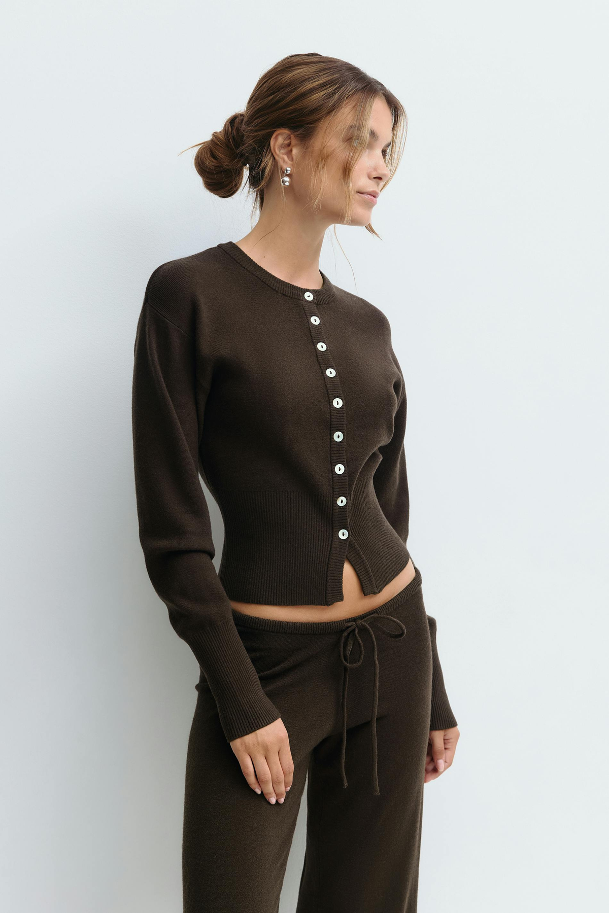 Women's Knitted Cropped Top & Trouser Co-ord Set — view 14