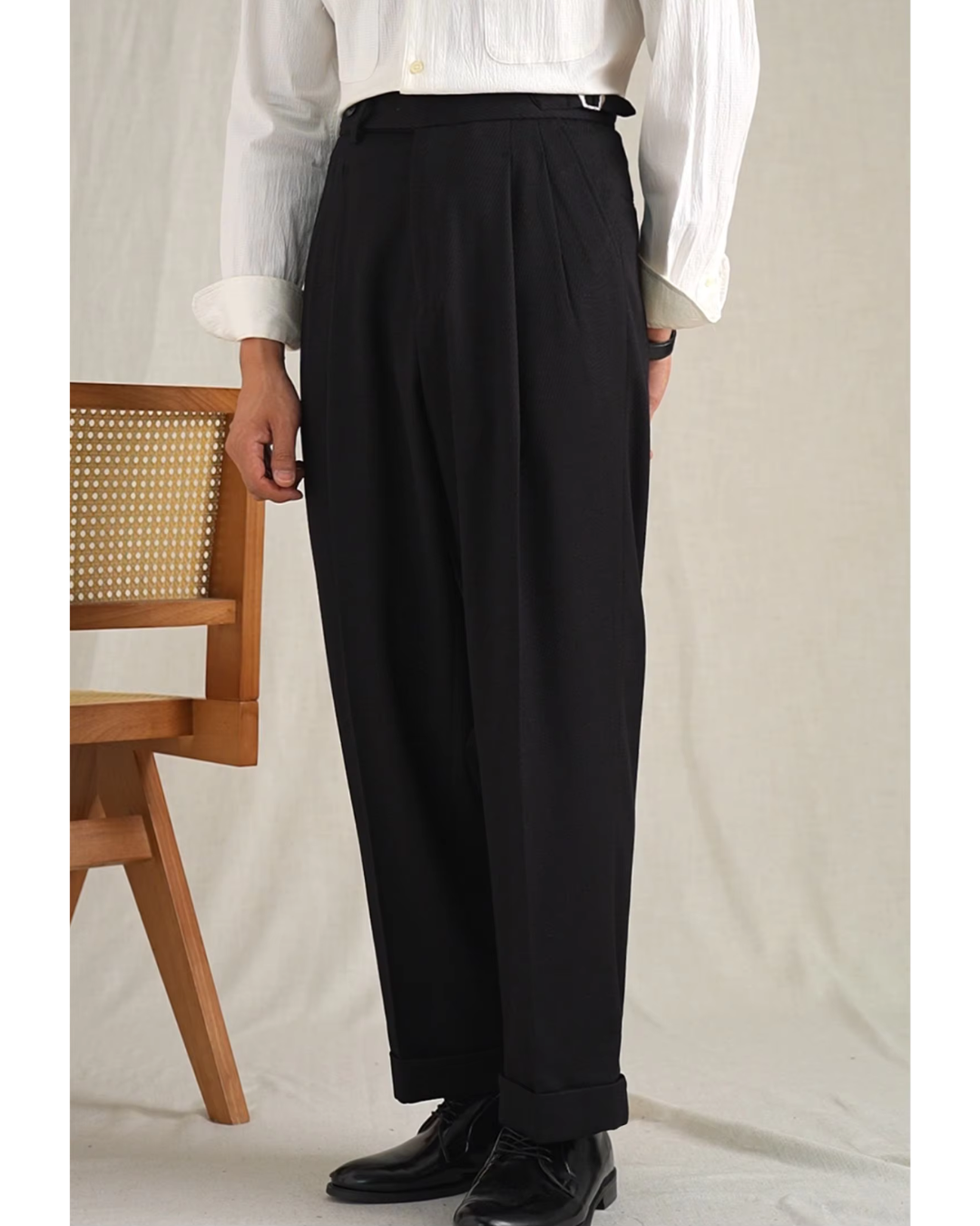 Men's Pleated Gurkha Trousers | Fabio