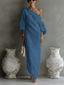 Aurora | Ivory One-Shoulder Flowing Maxi Dress