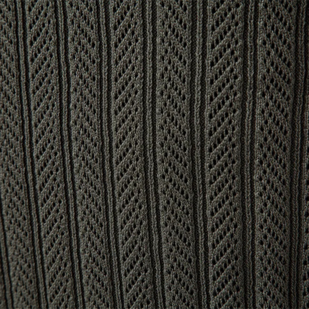 Men's Ribbed Knit Zip-Up Polo Jumper | Eldridge
